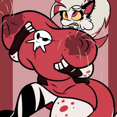 catsam, crymini (hazbin hotel) (hazbin hotel, hellaverse) created by fujiweeb