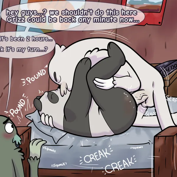 charlie (we bare bears), panda (we bare bears), ralph (we bare bears) (cartoon network, we bare bears) created by joalmidon