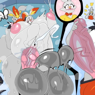 cinder (thiccbuns), robbie (thiccbuns), scorch (thiccbuns) (nintendo, pokemon) created by thiccbuns