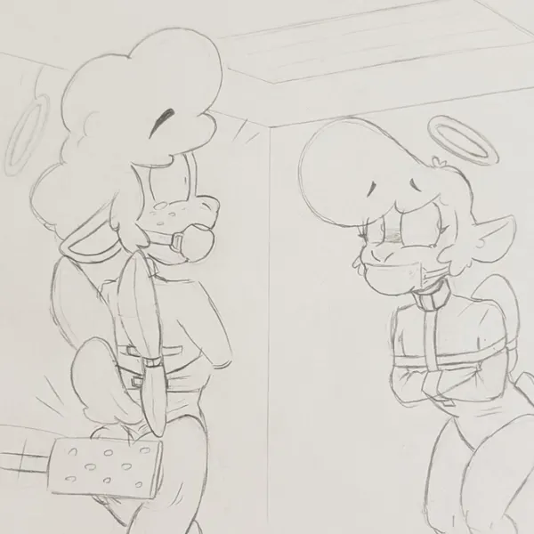 collin (helluva boss), keenie (helluva boss) (hellaverse, helluva boss) created by natsuchu