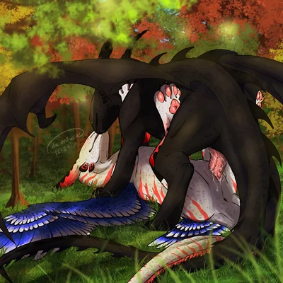 corvus (mizat11), danie (moonski) (dreamworks, european mythology) created by moonski