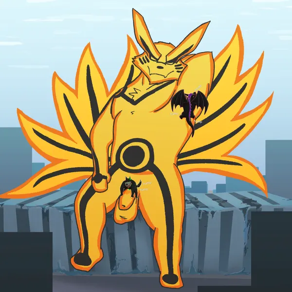 dark dragon (american dragon), kurama, wulf (danny phantom) (american dragon: jake long, danny phantom) created by asdf16