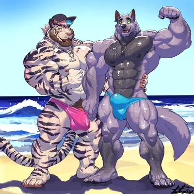 darsus (tiger muscle), djing (ciriousmuscle) created by nightterror