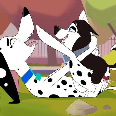 delilah (101 dalmatians), hansel (101 dalmatians) (101 dalmatian street, 101 dalmatians) created by blurrypanda