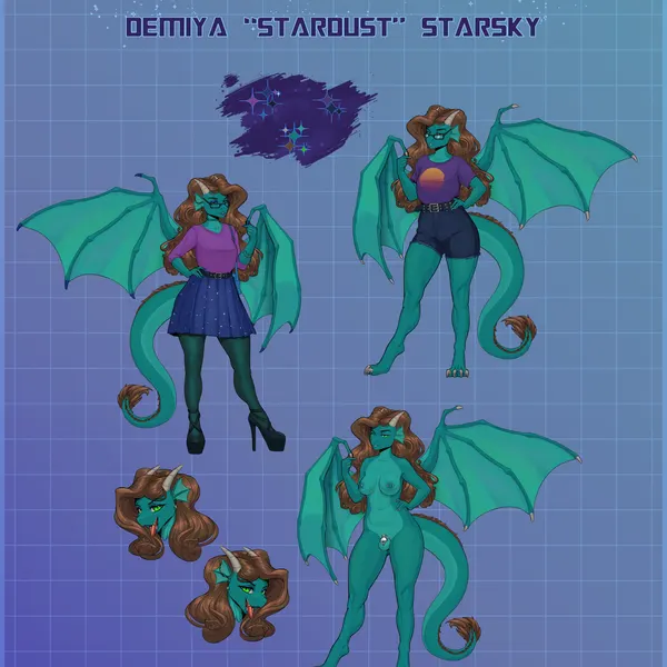 demiya "stardust" starsky (mythology) created by kirasunnight