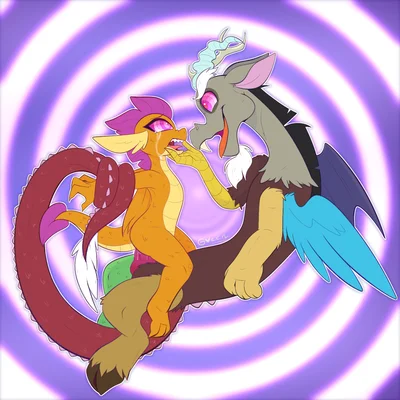 discord (mlp), smolder (mlp) (friendship is magic, hasbro) created by greenie-ghost