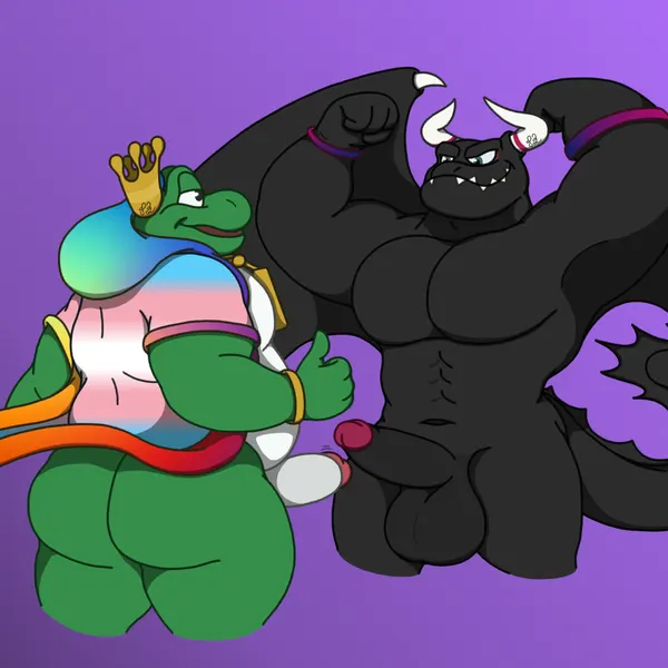 dragaux, mamu, wart (mario) (mario bros, mythology) created by waniiime