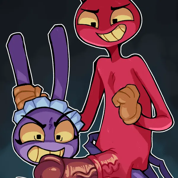 evil jax (tadc), jax (tadc) (glitch productions, the amazing digital circus) created by diegothepig
