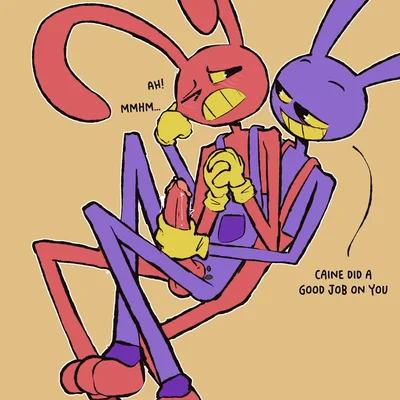 evil jax (tadc), jax (tadc) (glitch productions, the amazing digital circus) created by notsafeforwanking