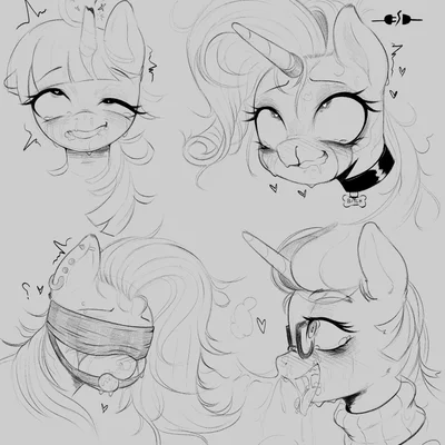 fluttershy (mlp), moondancer (mlp), rarity (mlp) (friendship is magic, hasbro) created by dominismortis