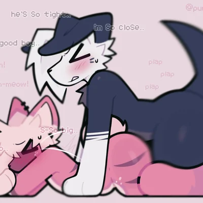 glue (purrmaxxing), kuro (purrmaxxing) created by purrmaxxing