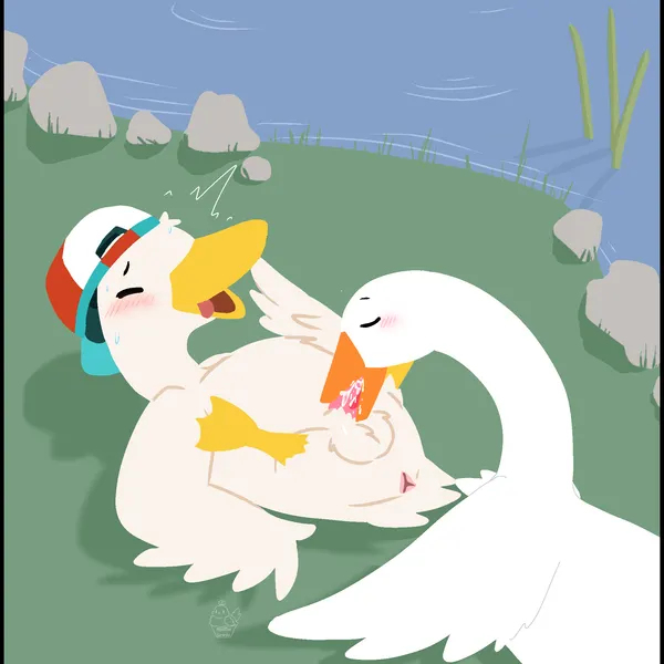 goose (untitled goose game) (shuba duck, untitled goose game) created by muffinlewds