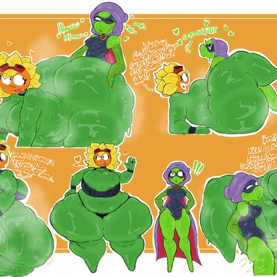 green shadow, solar flare (pvz) (electronic arts, plants vs. zombies) created by cumlord