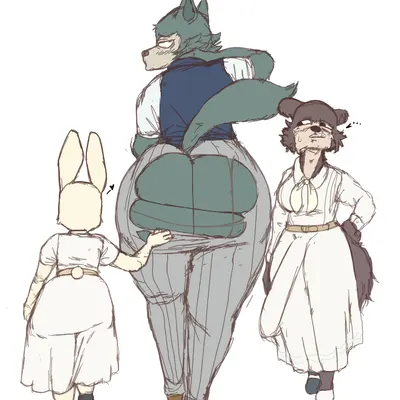 haru (beastars), juno (beastars), legoshi (beastars) (beastars) created by anothercat