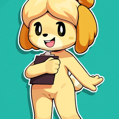 isabelle (animal crossing) (animal crossing, nintendo) created by gaturo