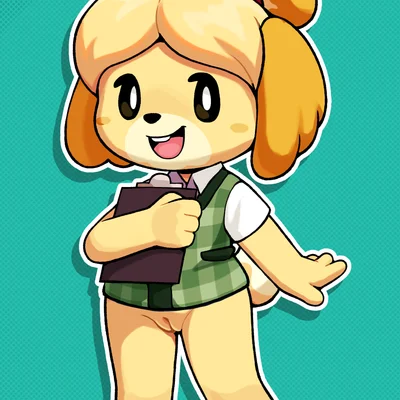 isabelle (animal crossing) (animal crossing, nintendo) created by gaturo