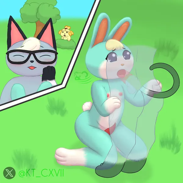 isabelle (animal crossing), raymond (animal crossing), sasha (animal crossing) (animal crossing, nintendo) created by kumachi