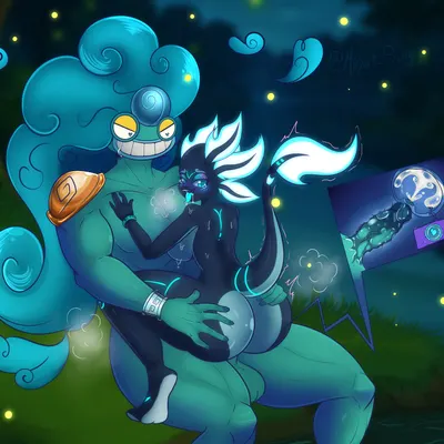 izel (grimmlight916), izel (theosiris916), tlaloc created by morusaart