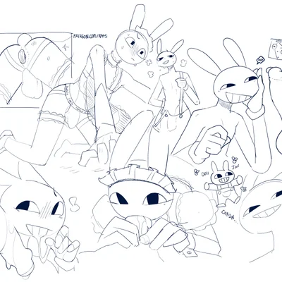 jax (tadc), kinger (tadc) (glitch productions, the amazing digital circus) created by ra4s