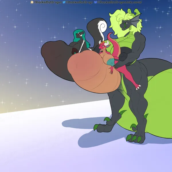 kaya (knockedoutdragon), lydia (tombrousseaux), meep the kobold (character) (european mythology, mythology) created by knockedoutdragon