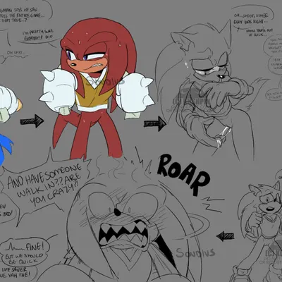 knuckles the echidna, sonic the hedgehog (sega, sonic the hedgehog (series)) created by somedivs