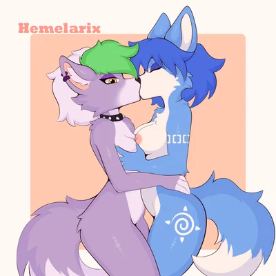 krystal (star fox), roxanne wolf (five nights at freddy's, five nights at freddy's: security breach) created by hemelarix