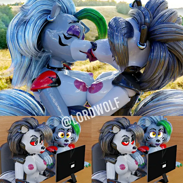 loona (helluva boss), roxanne wolf (five nights at freddy's, five nights at freddy's: security breach) created by lordwolf
