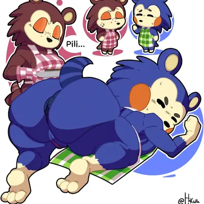 mabel able, sable able (animal crossing, nintendo) created by karikhuri