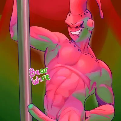 majin buu, super buu (dragon ball, dragon ball z) created by bearwire08
