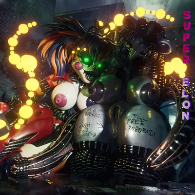 molten freddy (fnaf), scrap baby (fnaf) (five nights at freddy's, freddy fazbear's pizzeria simulator) created by super elon