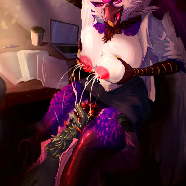 morgan (fluffythunderbird), pyrow (mythology) created by bexx
