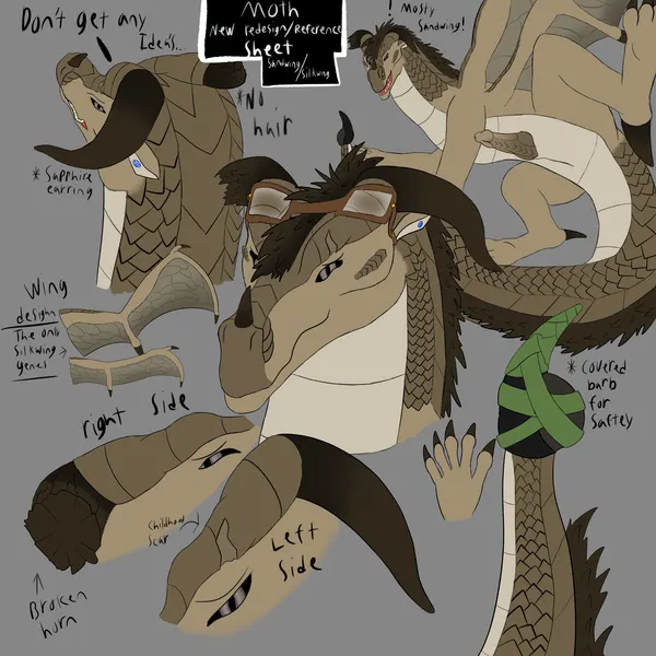 moth (wings of fire) (mythology, wings of fire) created by lampsformoth