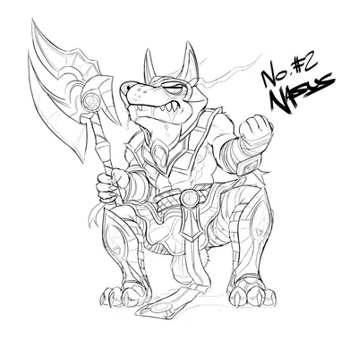 nasus (lol) (league of legends, riot games) created by crazydrak