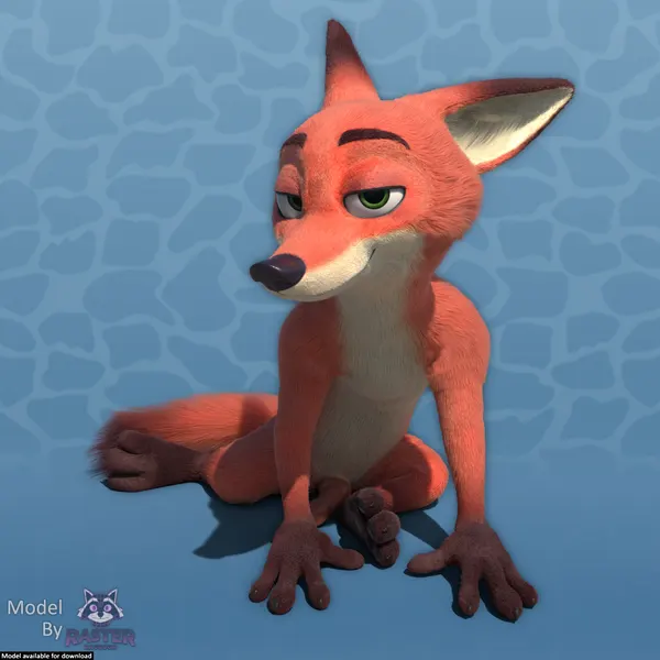 nick wilde (disney, zootopia) created by rasterraccoon