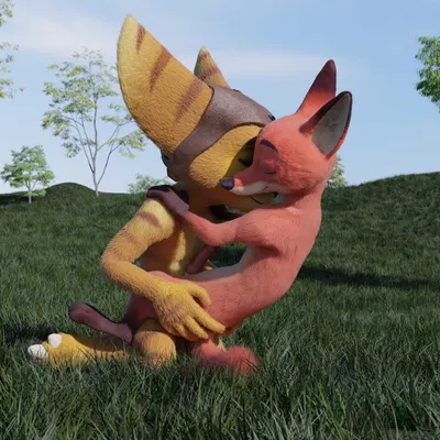 nick wilde, ratchet (ratchet and clank) (disney, insomniac games) created by rasterraccoon