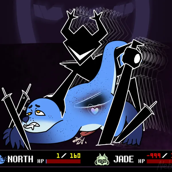 north (nebulousraven), roaring knight (deltarune, undertale (series)) created by nebulousraven