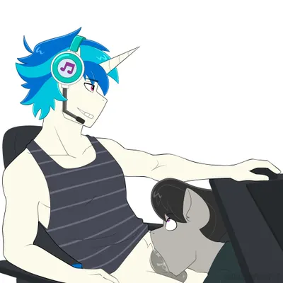 octavia (mlp), vinyl scratch (mlp) (friendship is magic, hasbro) created by shallowwin