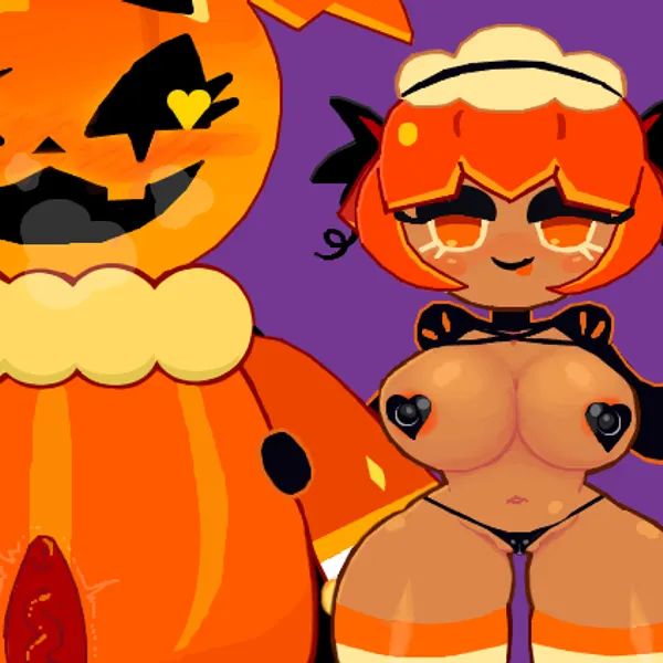 pompon (cookie run), pumpkin pie cookie (cookie run, cookie run kingdom) created by pangotime