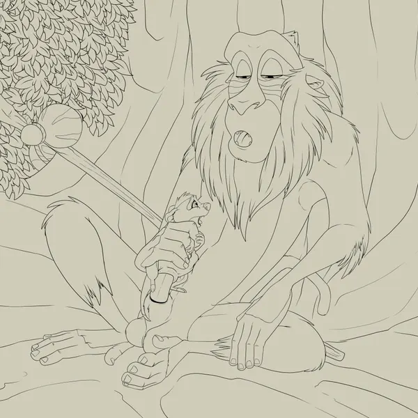 rafiki, timon's ma (disney, the lion king) created by backlash91