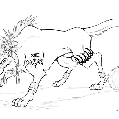 red xiii (final fantasy, final fantasy vii) created by crazydrak