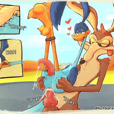 road runner (looney tunes), wile e. coyote (looney tunes, warner brothers) created by notsafeforwanking