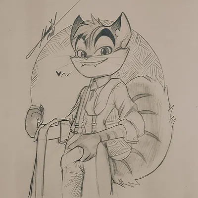 rocky rickaby (lackadaisy) created by cafeabril