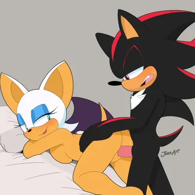 rouge the bat, shadow the hedgehog (sega, sonic the hedgehog (series)) created by jeanart