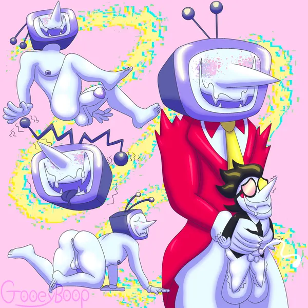 spamton g. spamton, tenna (deltarune) (deltarune, undertale (series)) created by gooeyboop