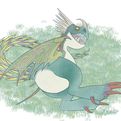 stormfly (dreamworks, how to train your dragon) created by p.v.su