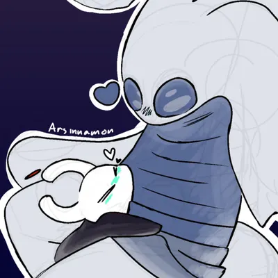 the knight (hollow knight), white lady (hollow knight) (hollow knight (franchise), team cherry) created by arsinnamon
