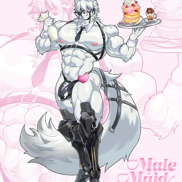 von lycaon (mihoyo, zenless zone zero) created by furryfurjai