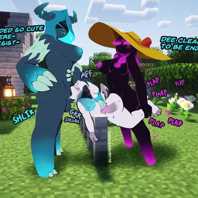 wren (slushieverses), zoe (slushieverses) (microsoft, minecraft) created by slushieverses