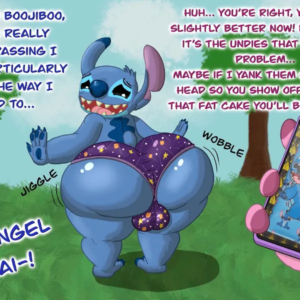 angel (lilo and stitch), stitch (lilo and stitch) (disney, lilo and stitch) created by vorkken16