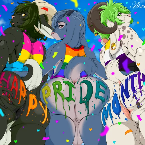 aspen (narm), mari (mariart) (lgbt pride month) created by aixen